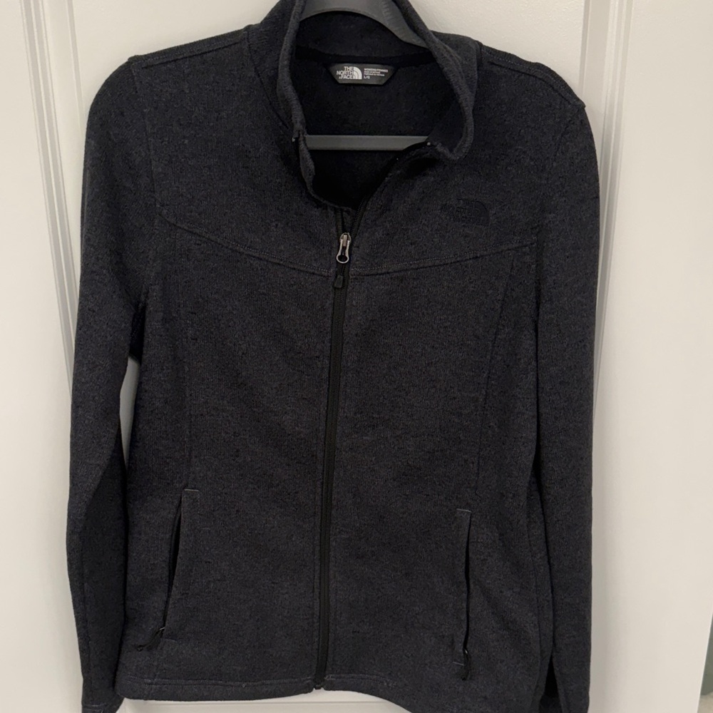 The North Face Charcoal Full-Zip Jacket - size Large EUC